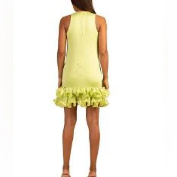 NWT Trina Turk, Women's Floral Hem Cocktail Dress in Limeade, Unique, Size XS - Picture 3 of 15